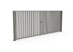 Stone Grey FFL 80D Manual Double Leaf Vertical Bar Swing Gate