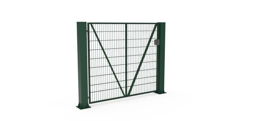 Green FFL 60S Manual Single Leaf Mesh Swing Gate