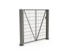 Stone Grey  FFL 60S Manual Single Leaf Mesh Swing Gate