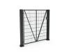 Anthracite Grey FFL 60S Manual Single Leaf Mesh Swing Gate