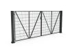 Anthracite Grey FFL 60D Manual Double Leaf Mesh Swing Gate 