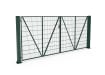 Green FFL 60D Manual Double Leaf Mesh Swing Gate 