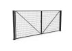 Black  FFL 80D Manual Double Leaf Mesh Swing Gate -
