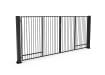 Black FFL 60D Prepped For Automation Double Leaf Vertical Bar Swing Gate