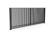 Black FFL 80D Prepped For Automation Double Leaf Vertical Bar Swing Gate