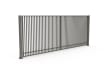 Stone Grey FFL 80D Prepped For Automation Double Leaf Vertical Bar Swing Gate