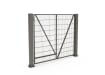 Stone Grey FFL 60S Prepped For Automation Single Leaf Mesh Swing Gate