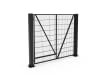 Black FFL 60S Prepped For Automation Single Leaf Mesh Swing Gate