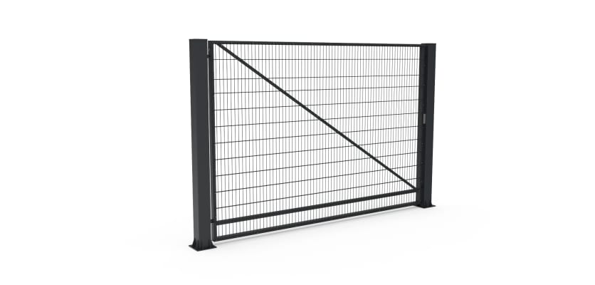 Anthracite Grey FFL 80S Prepped For Automation Single Leaf Mesh Swing Gate 