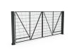 Anthracite Grey FFL 60D Prepped For Automation Double Leaf Mesh Swing Gate