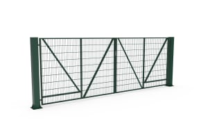 FFL 60D Prepped For Automation Double Leaf Mesh Swing Gate - up to 6m opening