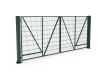 FFL 60D Prepped For Automation Double Leaf Mesh Swing Gate in Green