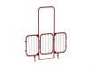 Red Walk-Through Crowd Control Barrier With Gate
