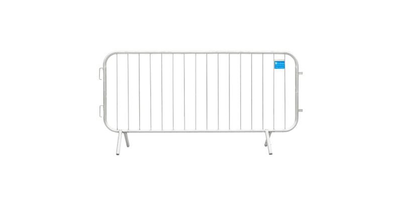 White 2.3m Premium Smartweld Crowd Control Fixed Leg Barrier