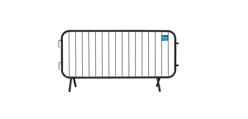 Black 2.3m Premium Smartweld Crowd Control Fixed Leg Barrier