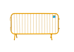 Yellow 2.3m Premium Smartweld Crowd Control Fixed Leg Barrier