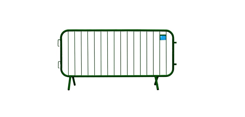 Green 2.3m Premium Smartweld Crowd Control Fixed Leg Barrier