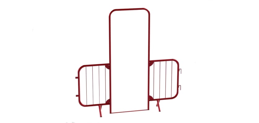 Red Walk-Through Crowd Control Barrier