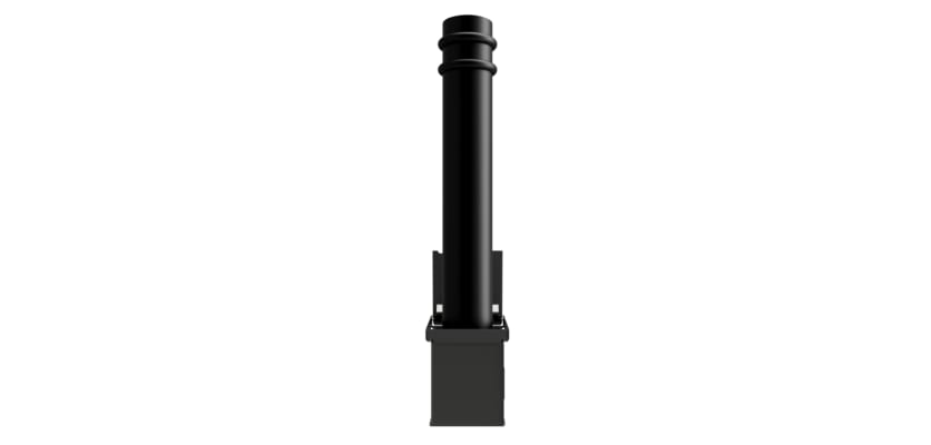 Decorative black bollard