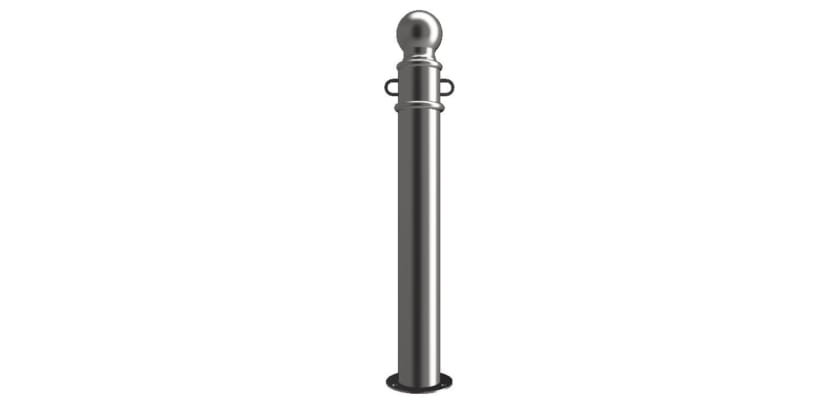 Decorative bollard with round top