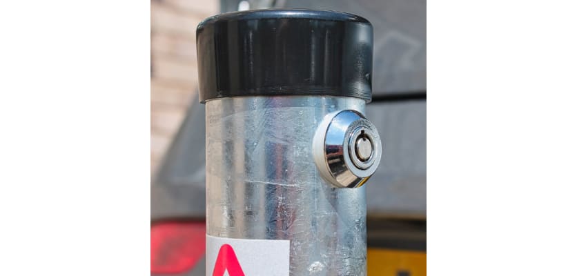 Top of Hinged Parking Post 