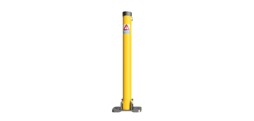 Yellow Hinged Parking Post 