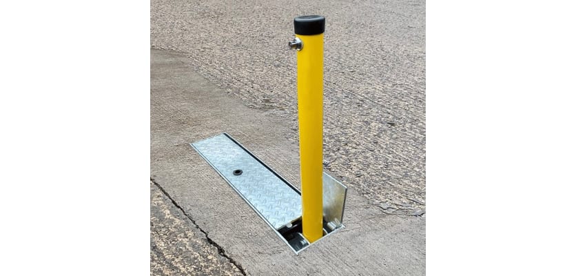 Yellow stealth parking post