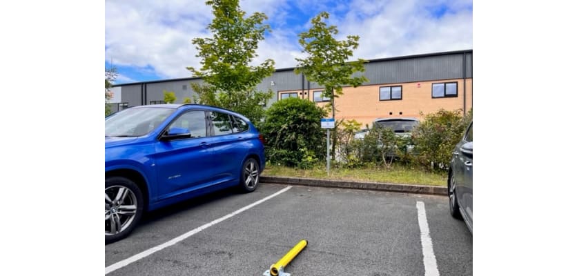 Toplok folding parking post installed at car park