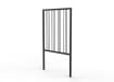 1.0m Wide PG1 Railing with Triple Stagger Infill - Black PPC Finish