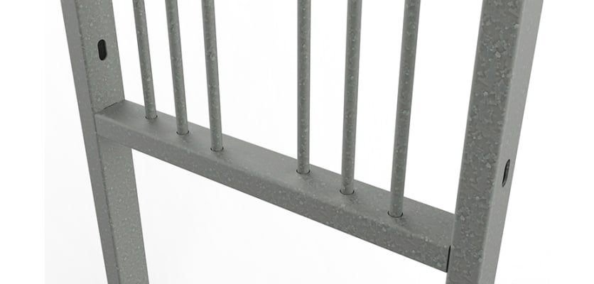 A Close up of the Triple vertical bar infill for the PG guard railing systems
