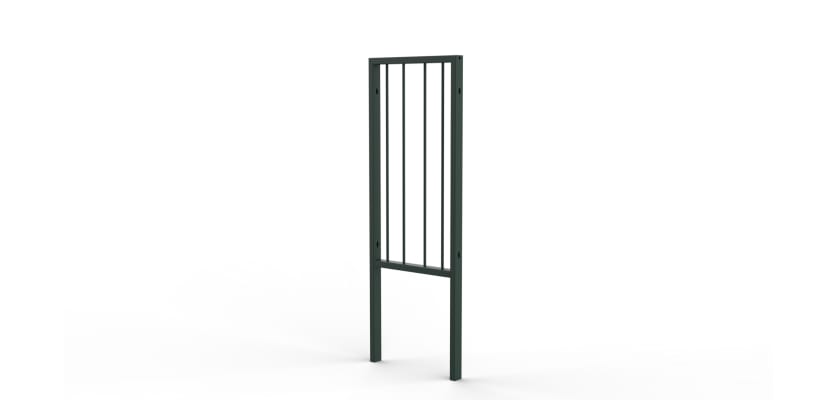 0.5m PG1 Pedestrian Guard Railing with Stagger Infill - Green PPC Finish
