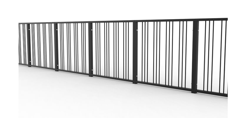 PG1 Pedestrian Guard Railings with Triple Stagger Infill