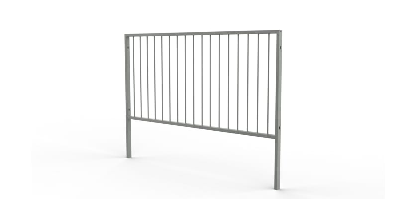 PG1 Pedestrian Guard Railing with Galvanised Finish - Standard Infill - 2.0m Wide