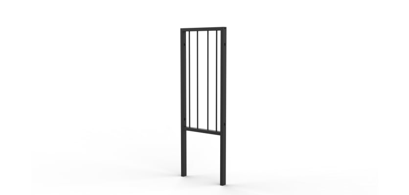 0.5m PG1 Guard Railing with Stagger Infill - Black PPC Finish