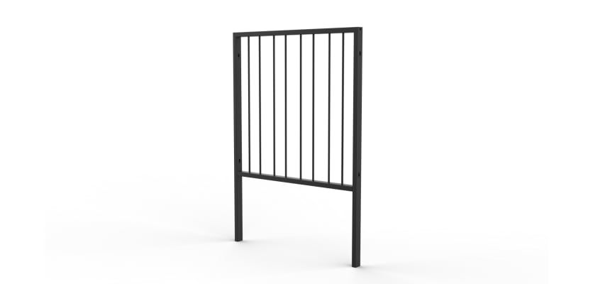 PG1 Guard Railing with Standard Infill - Black PPC Finish