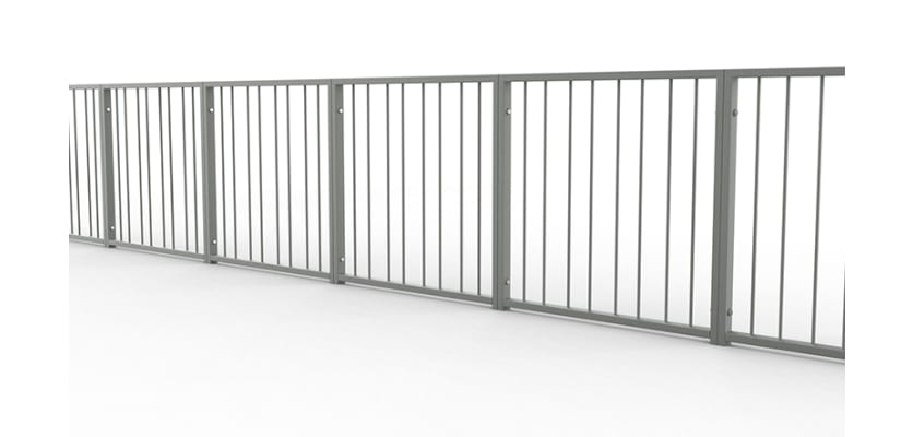 PG1 Pedestrian Guard Railings with Staggered infill - 1 meter wide