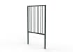 1.0m wide PG1 Pedestrian Guard Rail with Triple Stagger Infill - Green PPC Finish
