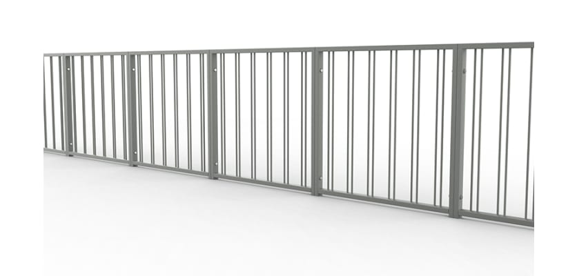 PG1 Guard Railings with Double Stagger Infill - 1.0m Wide 