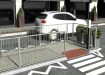 PG guard railings installed at a pedestrian crossing