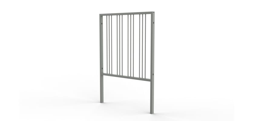 1.0m Wide PG1 Railing With Triple Stagger Infill - Galvanised