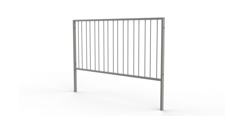 2.0m wide PG1 Guard Railing with Stagger Infill - Galvanised Finish