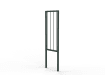 Pedestrian guard rail kit in a sturdy design, suitable for enhancing safety in public spaces, featuring BS 7818 compliance annotations for quality assurance.