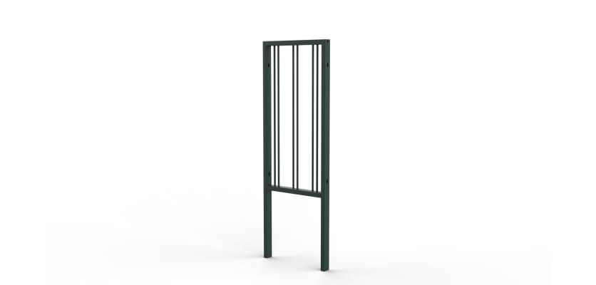 0.5m Wide PG1 Pedestrian Railing with Double Stagger Infill - Green PPC Finish