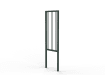 0.5m Wide PG1 Pedestrian Railing with Double Stagger Infill - Green PPC Finish