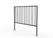 2.0m wide PG1 Pedestrian Guard Rail with Triple Stagger Infill - Black PPC Finish