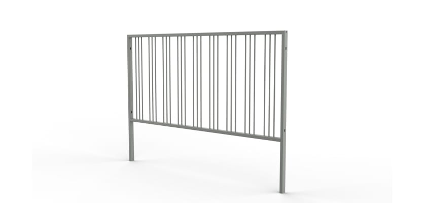 2.0m Wide PG1 Railing with Triple Stagger Infill - Galvanised 