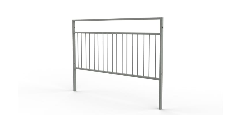 2.0m Wide PG2 Guard Railing with Single Stagger Infill - Galvanised 