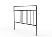2.0m Wide PG2 Pedestrian Guard Railing with Standard Infill - Black PPC Finish