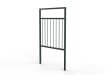 1.0m Wide PG2 Pedestrian Guard Railing with Standard Infill - Green PPC Finish