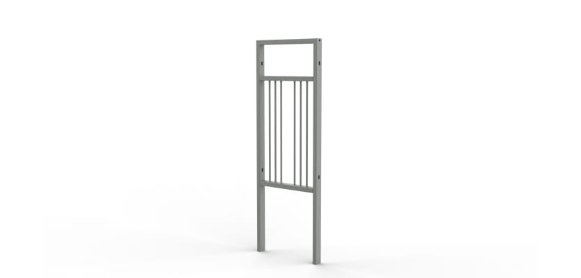 0.5m wide PG2 Guard Railing with Triple Stagger Infill - Galvanised